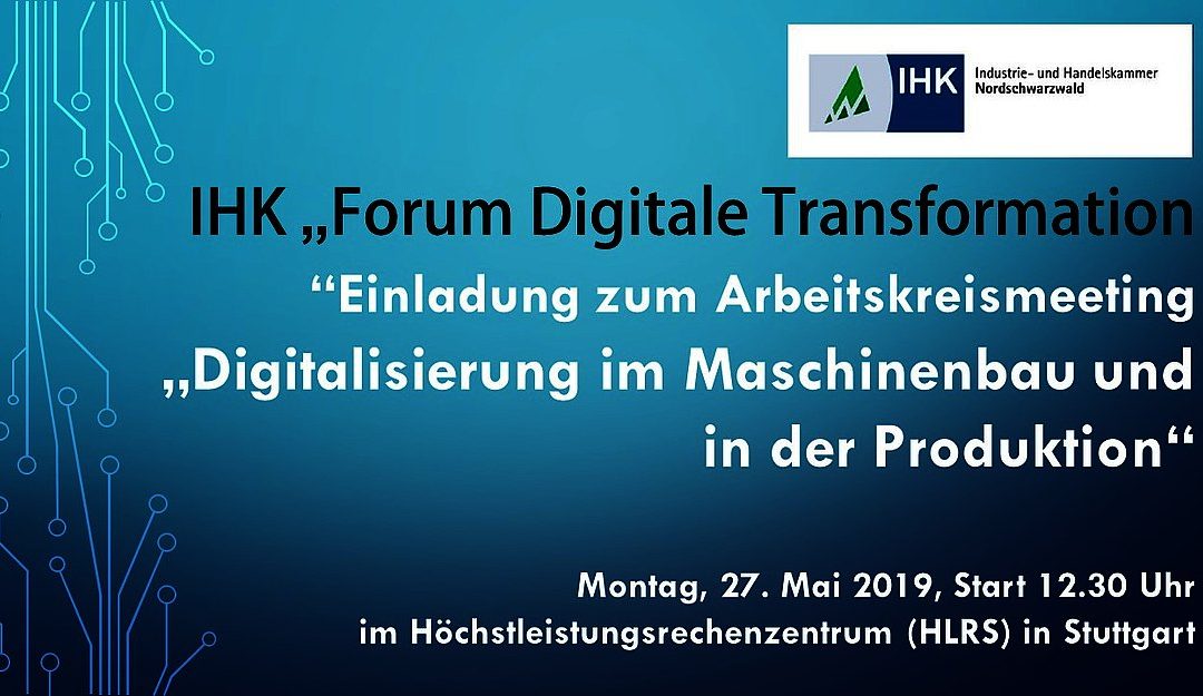 27.05.2019  SAVE THE DATE – IHK-Forum Digitale Transformation