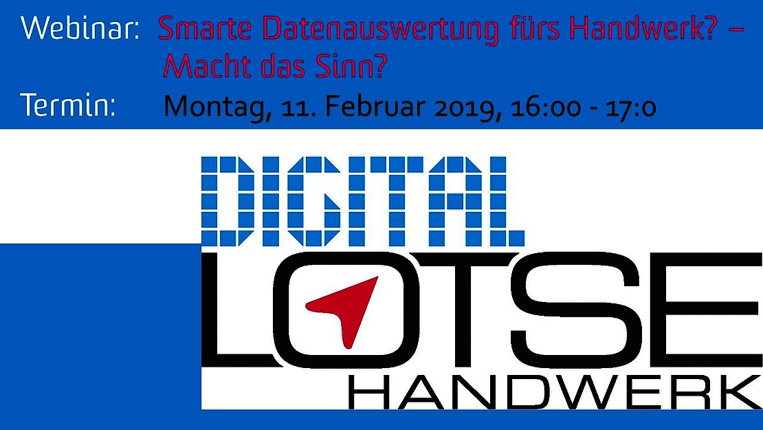 Besuchen Sie unser Web-Seminar: Smarte Datenauswertung fürs Handwerk? – Macht das Sinn?