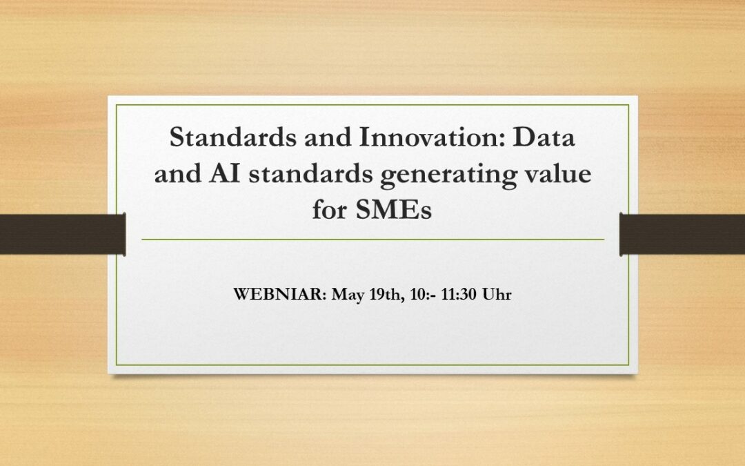 Standards and Innovation: Data and AI standards generating value for SMEs
