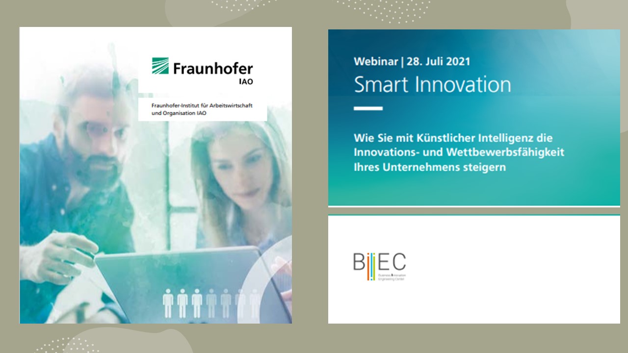 WEB-SEMINAR: Smart Innovation Wie Sie mit Künstlicher Intelligenz die Innovations- und Wettbewerbsfähigkeit Ihres Unternehmens steigern